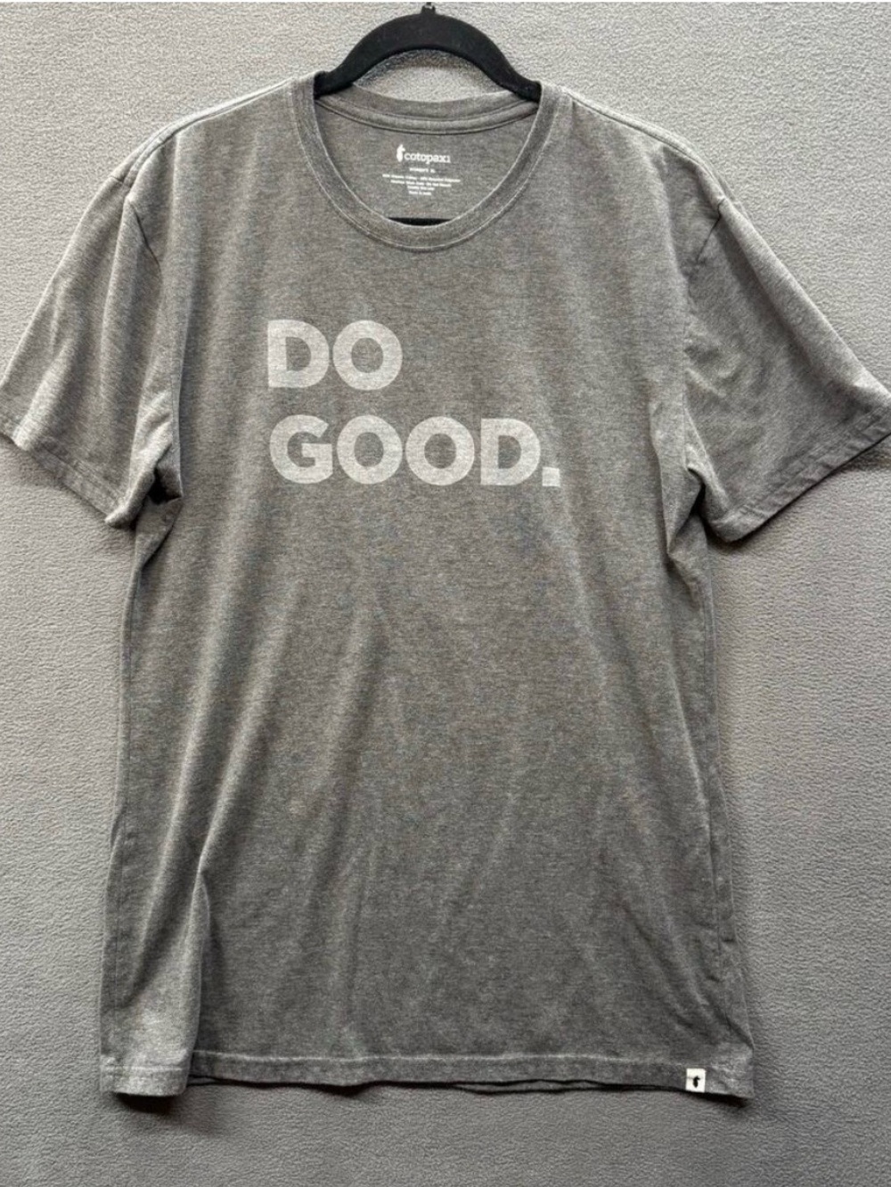 Cotopaxi Do Good Organic Cotton Blend Crew Neck Graphic Tee Womens XL Grey Gorp
